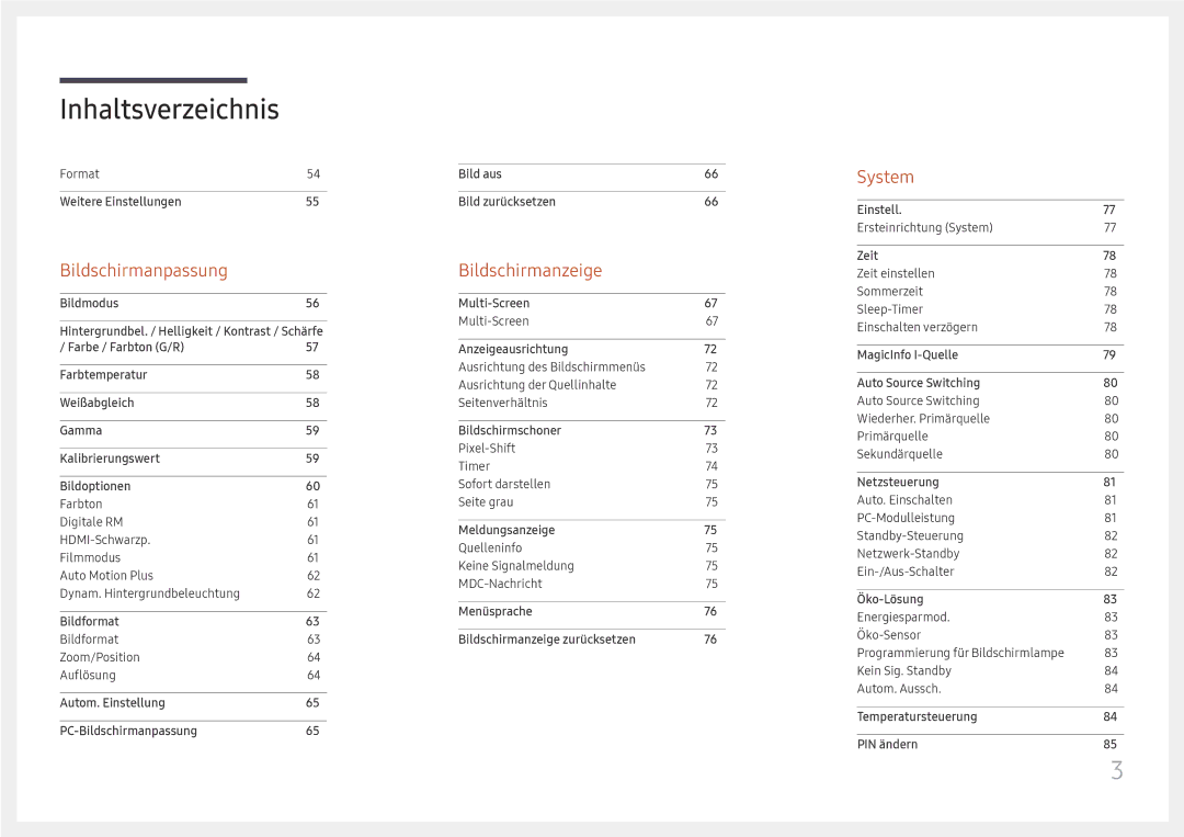 Samsung LH85QMFPLGC/EN manual Bildschirmanpassung 