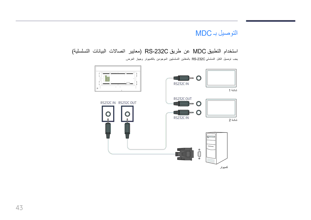 Samsung LH85QMFPLGC/UE manual Mdc ـب ليصوتلا 