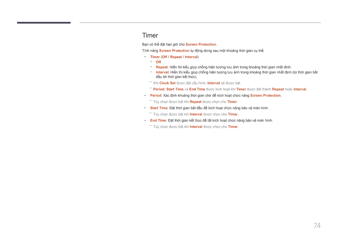 Samsung LH85QMFPLGC/XV manual Timer Off / Repeat / Interval 