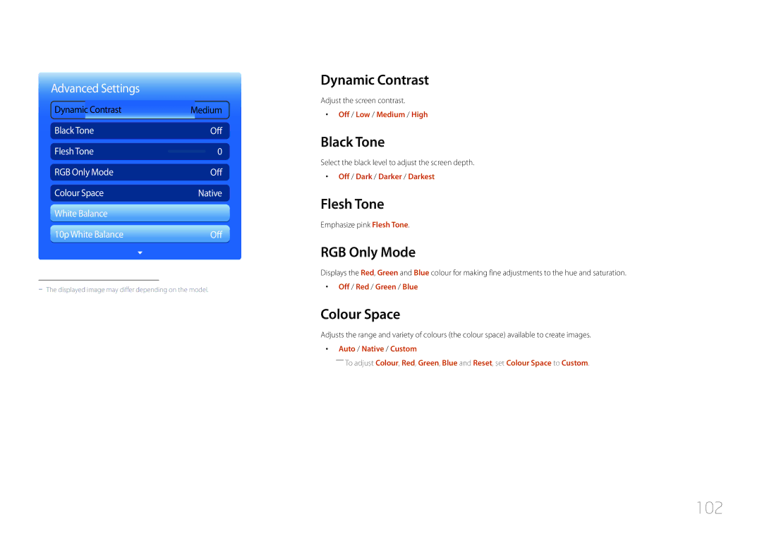 Samsung LH95MECPLBC/EN, LH95MECPLBC/UE, LH95MECPLBC/NG, LH95MECPLBC/HD, LH95MECPLBC/XY, LH95MECPLBC/XS manual 102 