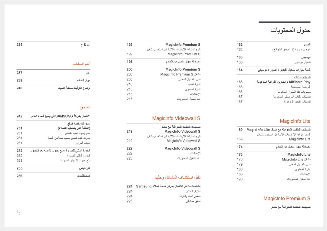 Samsung LH95MECPLBC/UE, LH95MECPLBC/EN, LH95MECPLBC/NG, LH95MECPLBC/HD manual تايوتحملا لودج 