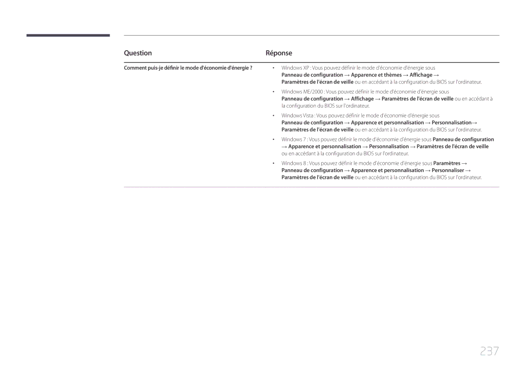 Samsung LH95MECPLBC/EN manual 237, Question 