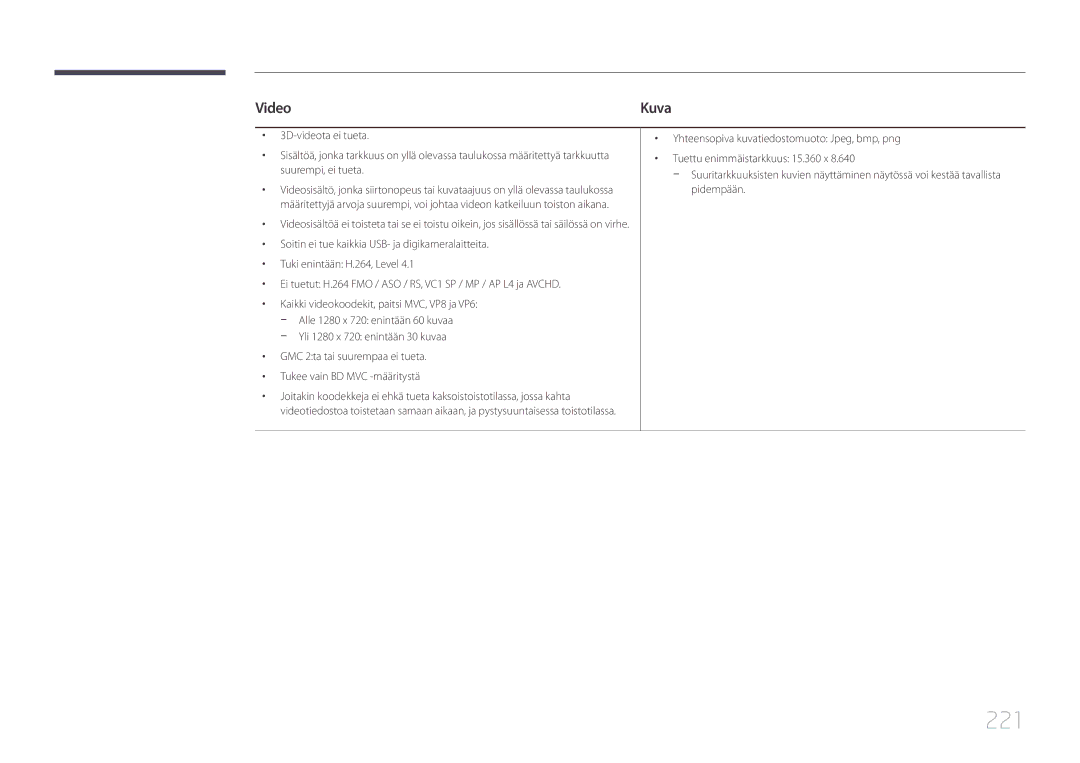 Samsung LH95MECPLBC/EN manual 221, Video 