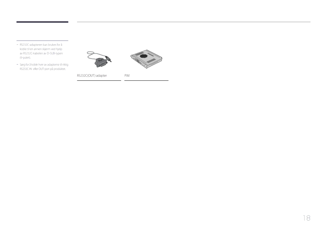 Samsung LH95MECPLBC/EN manual RS232COUT adapter 