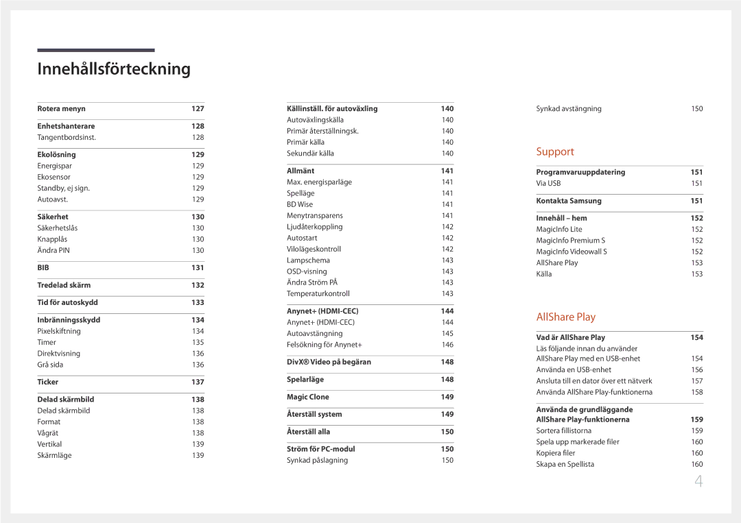 Samsung LH95MECPLBC/EN manual Support 