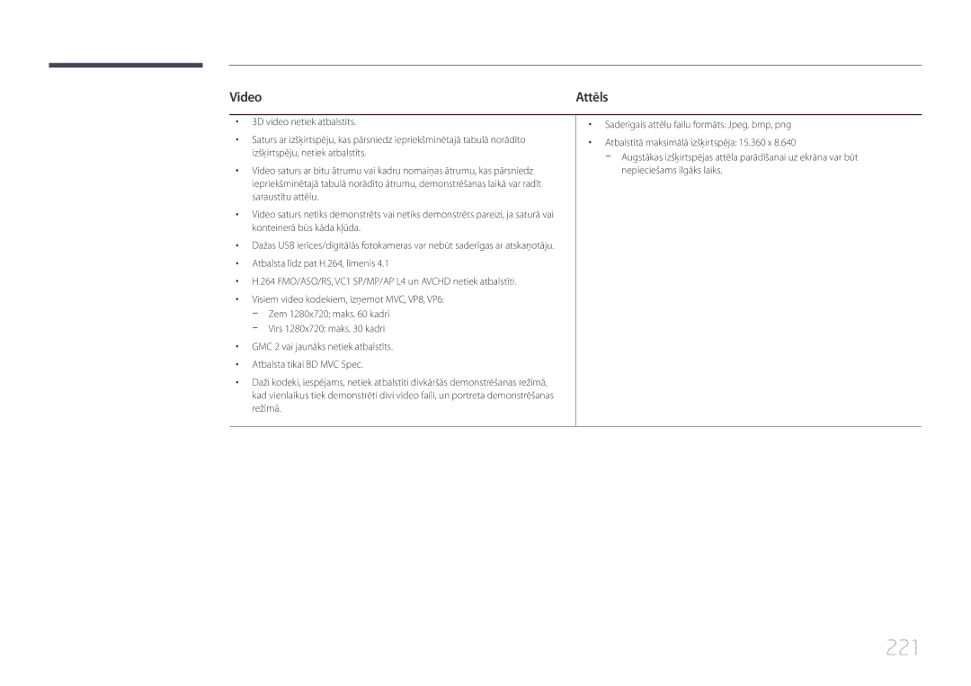 Samsung LH95MECPLBC/EN manual 221, Video 