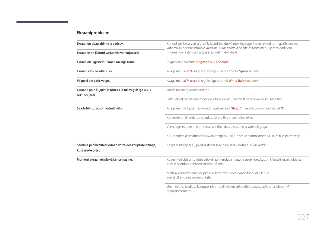 Samsung LH95MECPLBC/EN manual 227 