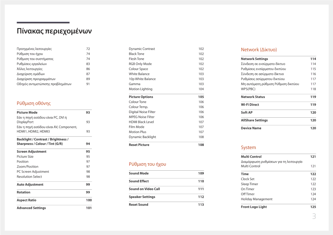 Samsung LH95MECPLBC/EN manual Ρύθμιση οθόνης 