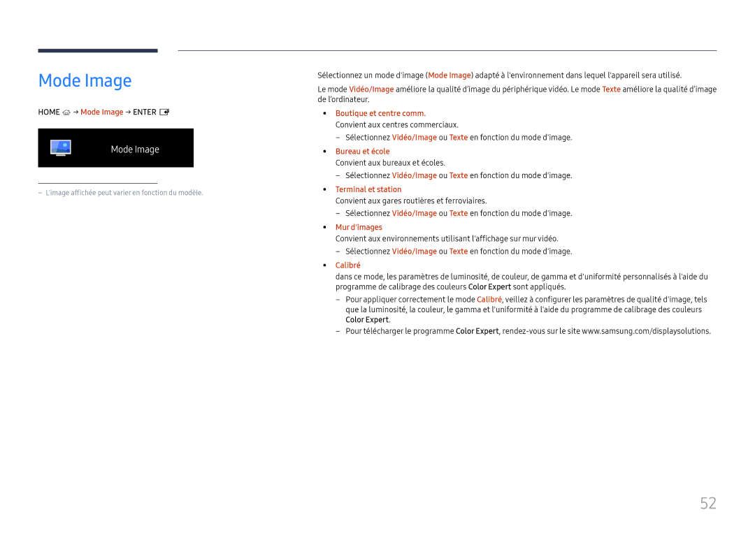 Samsung LH98QMFPBGC/EN, LH98QMFPLGC/EN, LH75QMFPLGC/EN manual Mode Image 