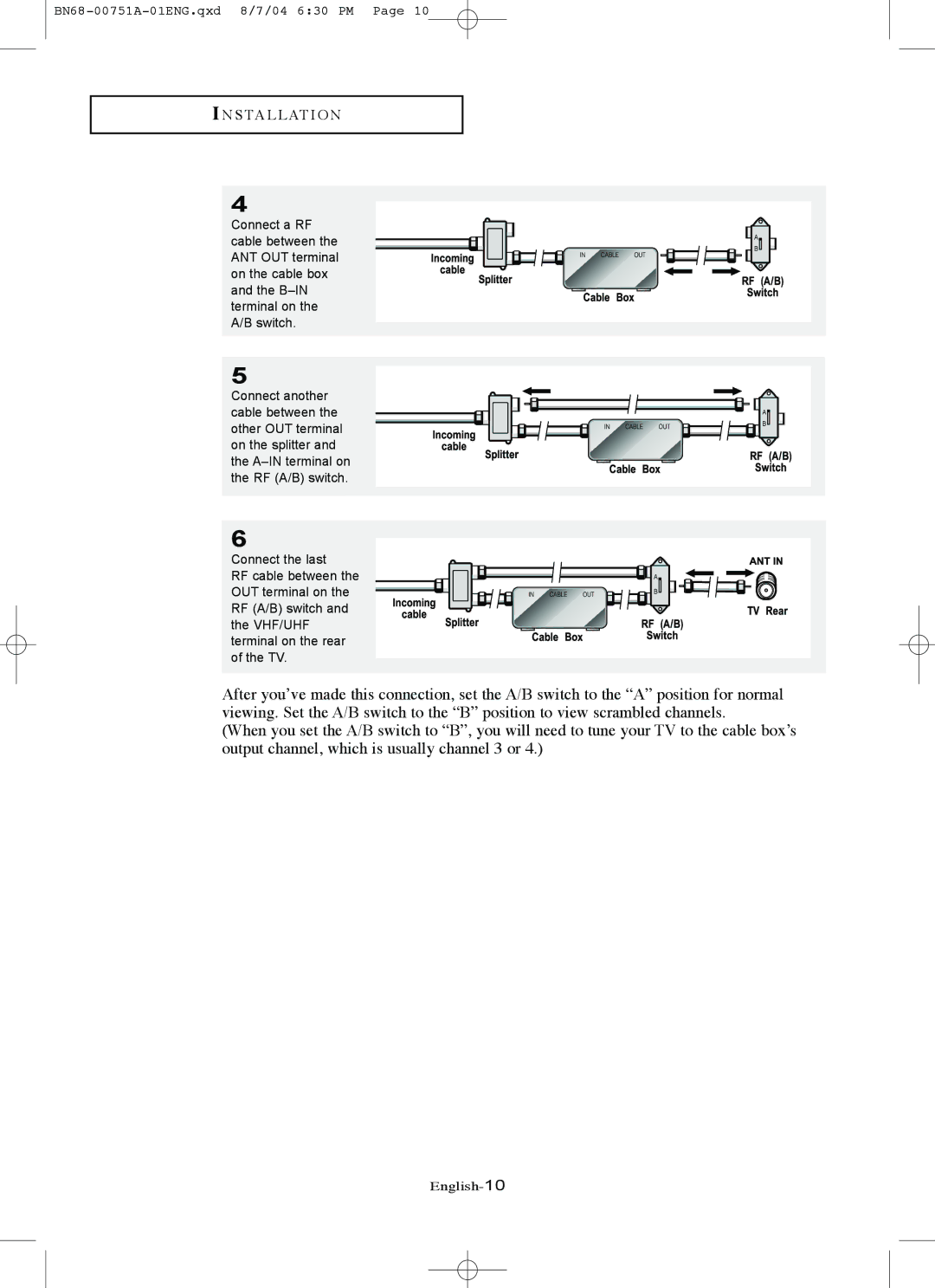 Samsung LN-P327W, LN-P267W manual English-10 