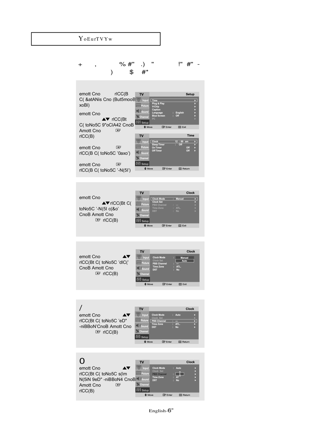 Samsung LN-R1742 manual Enter button 