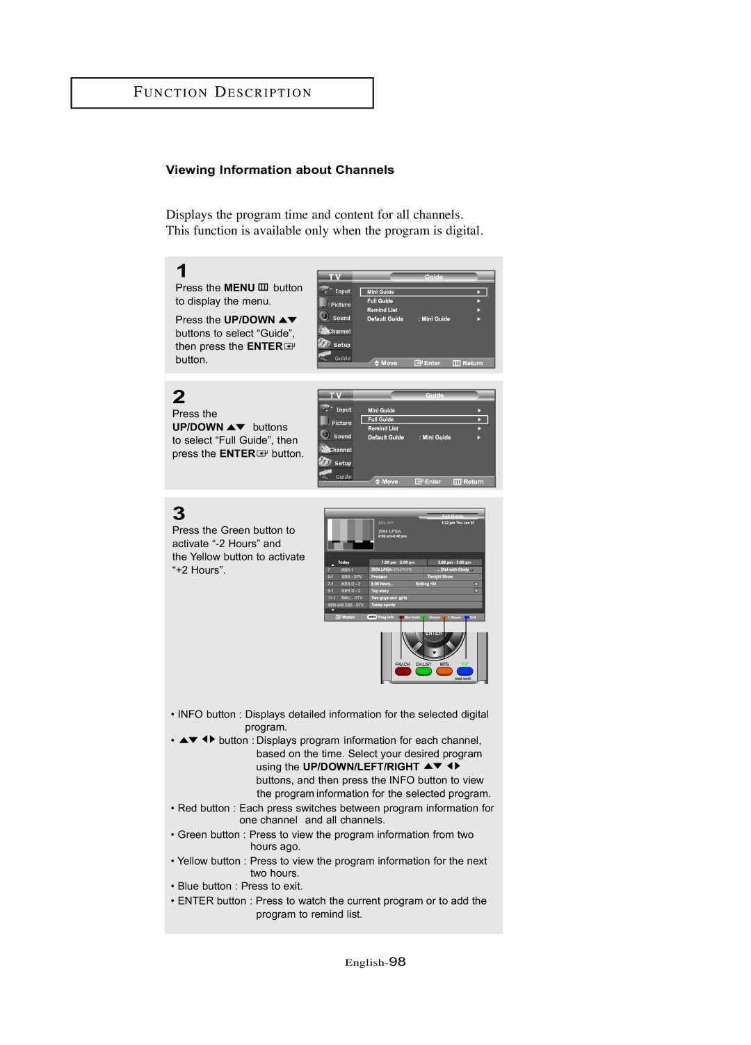 Samsung LN-R377D manual Viewing Information about Channels 