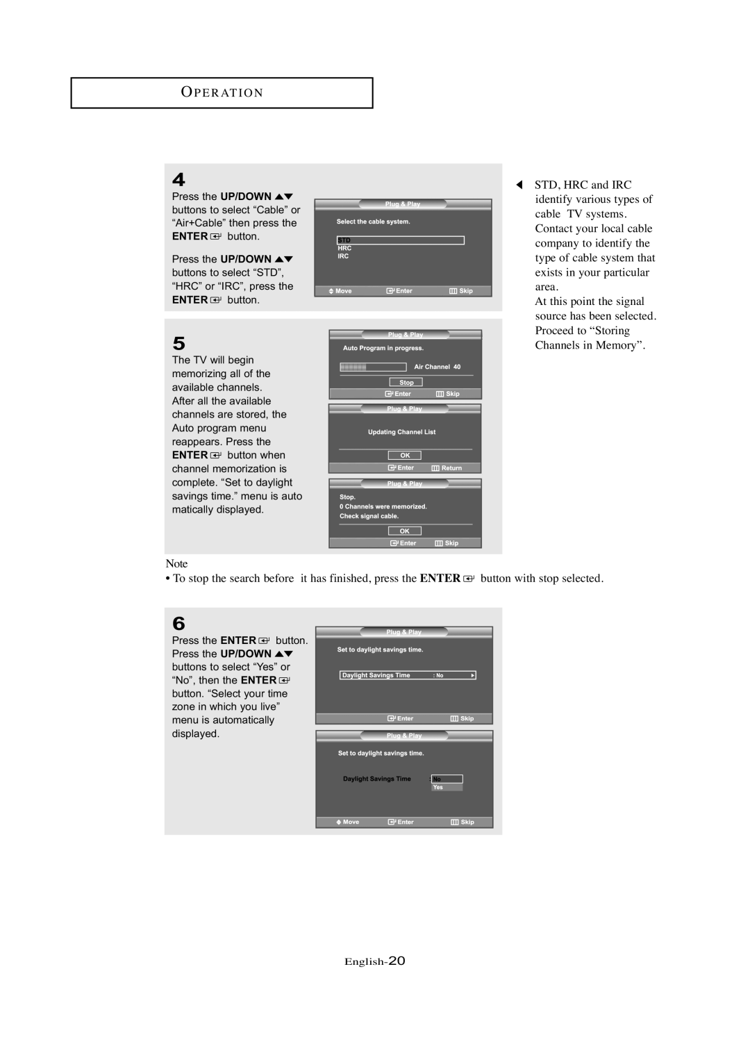 Samsung LN-R377D manual English-20 