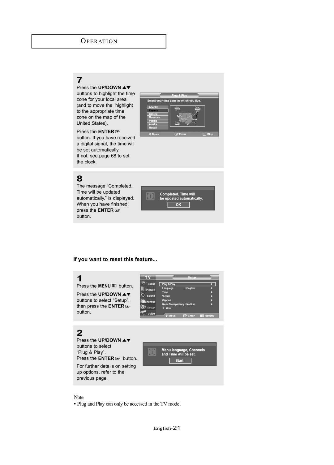 Samsung LN-R377D manual If you want to reset this feature 