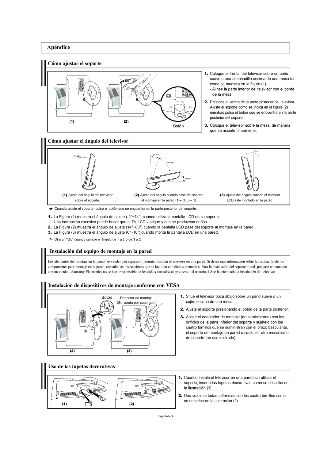 Samsung LN-S1951W manual Apéndice 