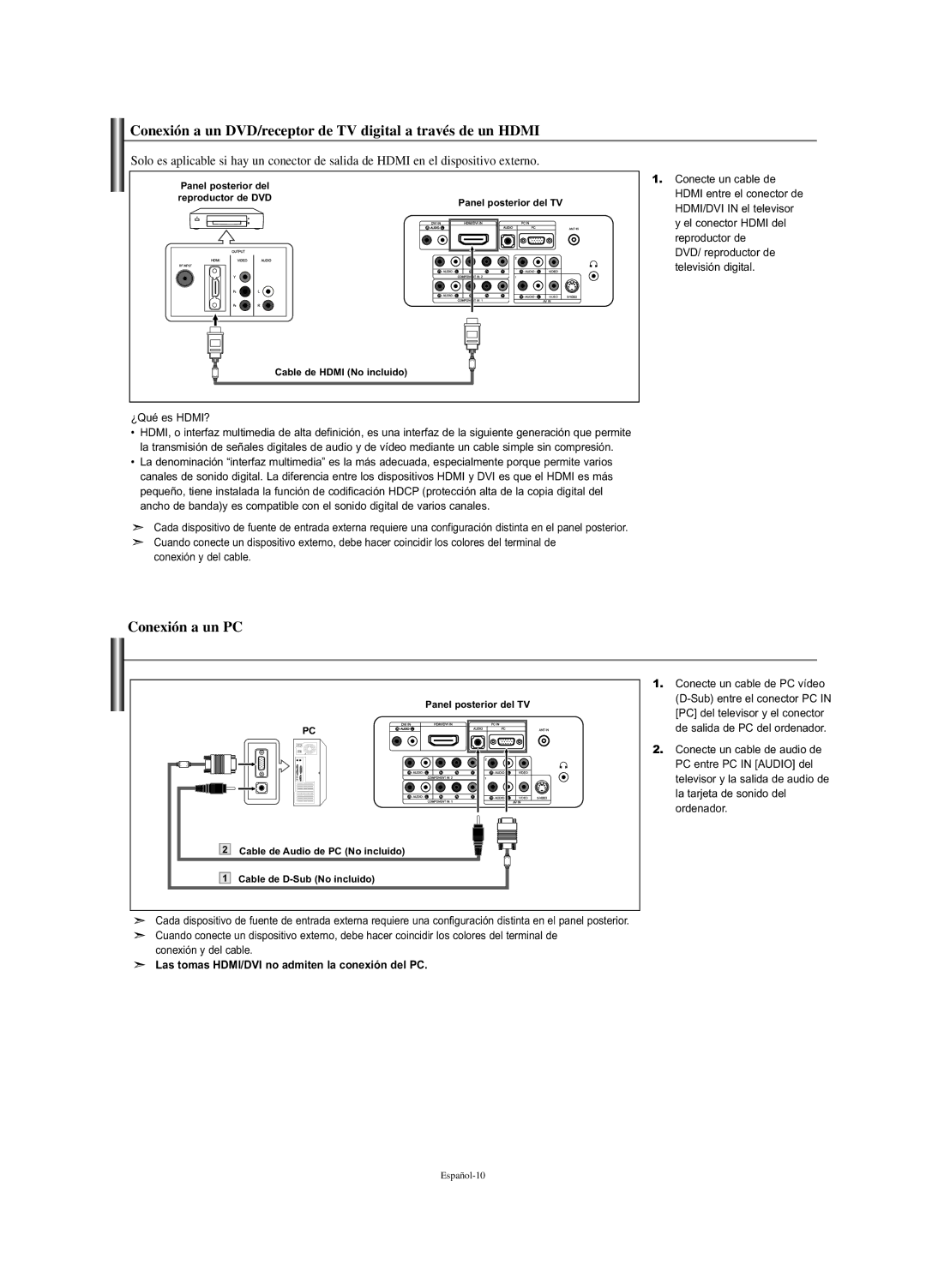 Samsung LN-S2338W manual Conexión a un PC, ¿Qué es HDMI? 