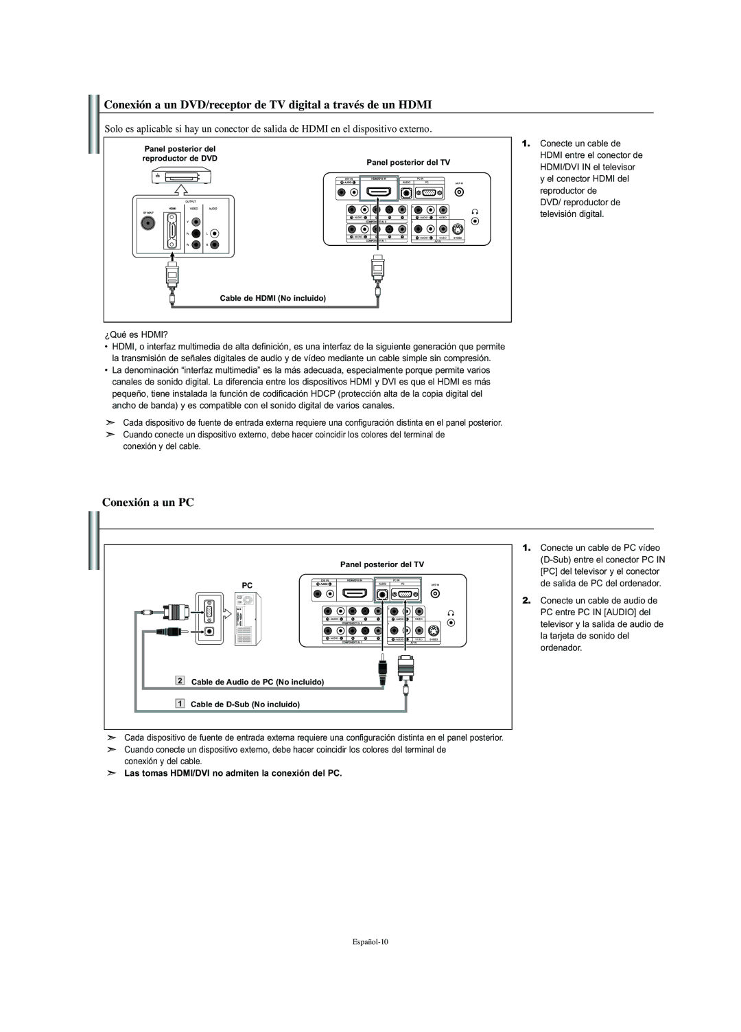 Samsung LN-S2341W manual Conexión a un PC, ¿Qué es HDMI? 