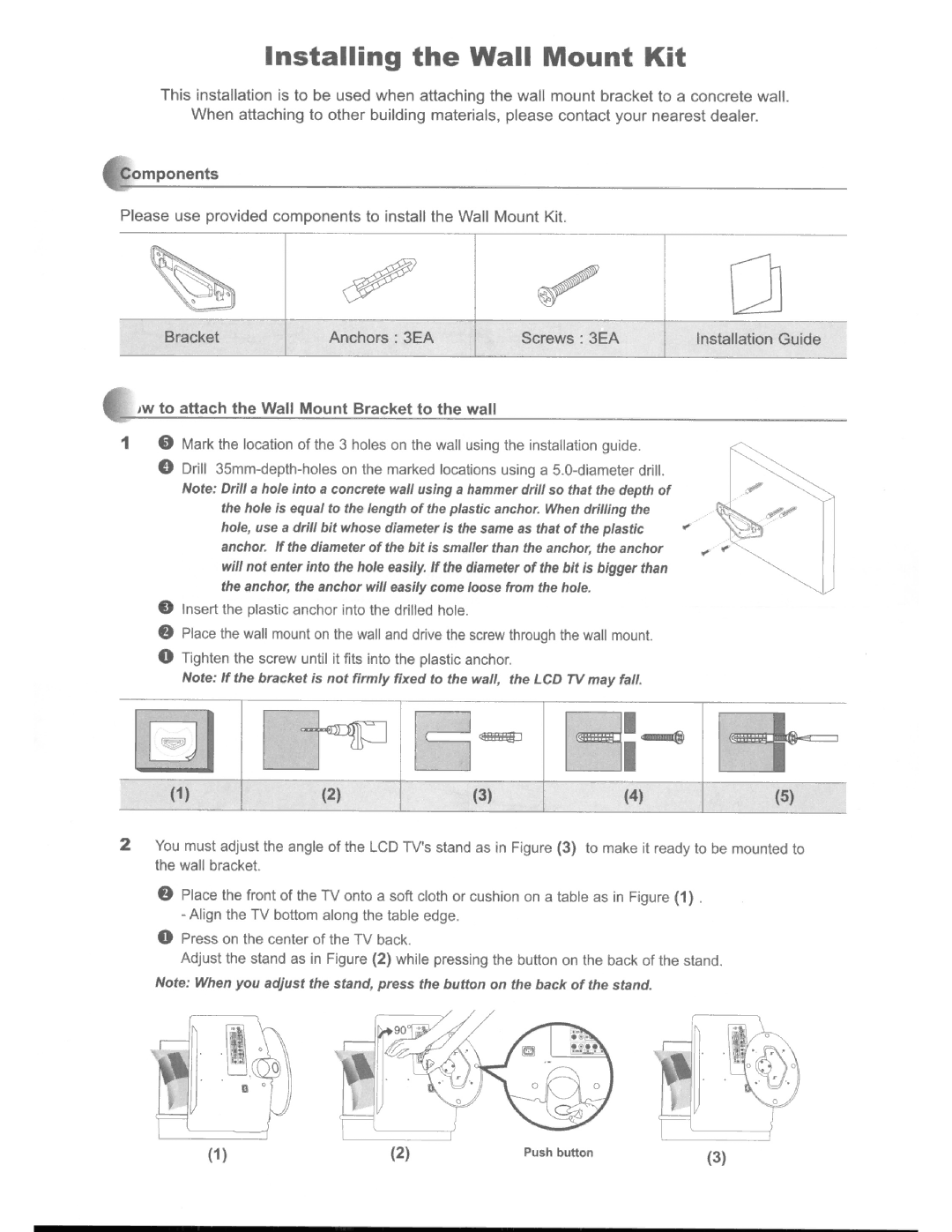 Samsung LN19A450 user manual TP 5--- 8- ~ 