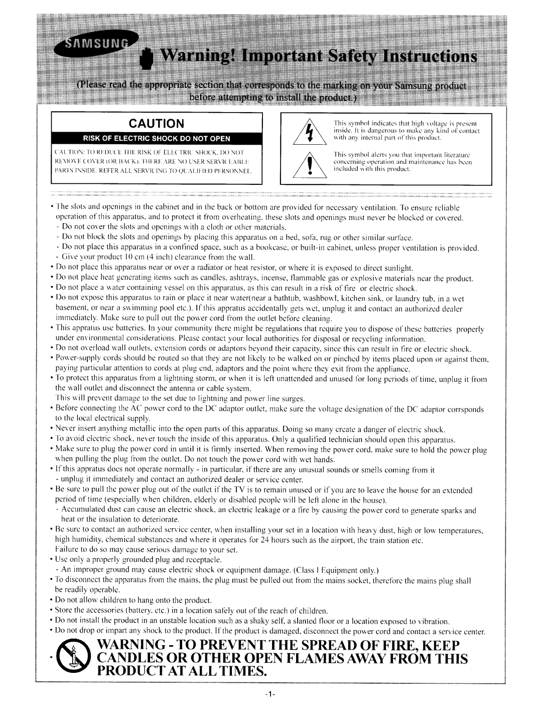 Samsung LN19A450 user manual Comcrning 0pl.rationand mainlcllal11.has hl.cl1 