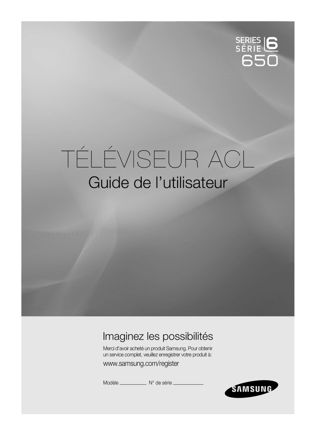 Samsung LN22B650T6D, LN19B650T6D user manual Téléviseur ACL, De série 