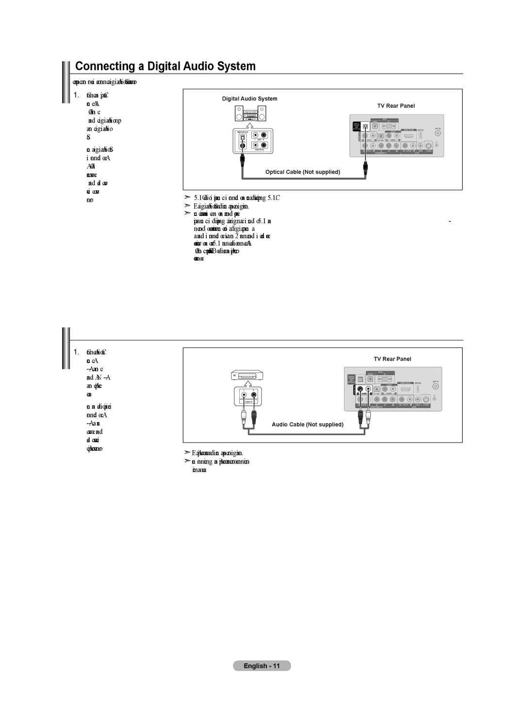 Samsung LN22A0J1D, LN22A330, Series L3 Connecting a Digital Audio System, Connecting an Amplifier/DVD Home Theater 