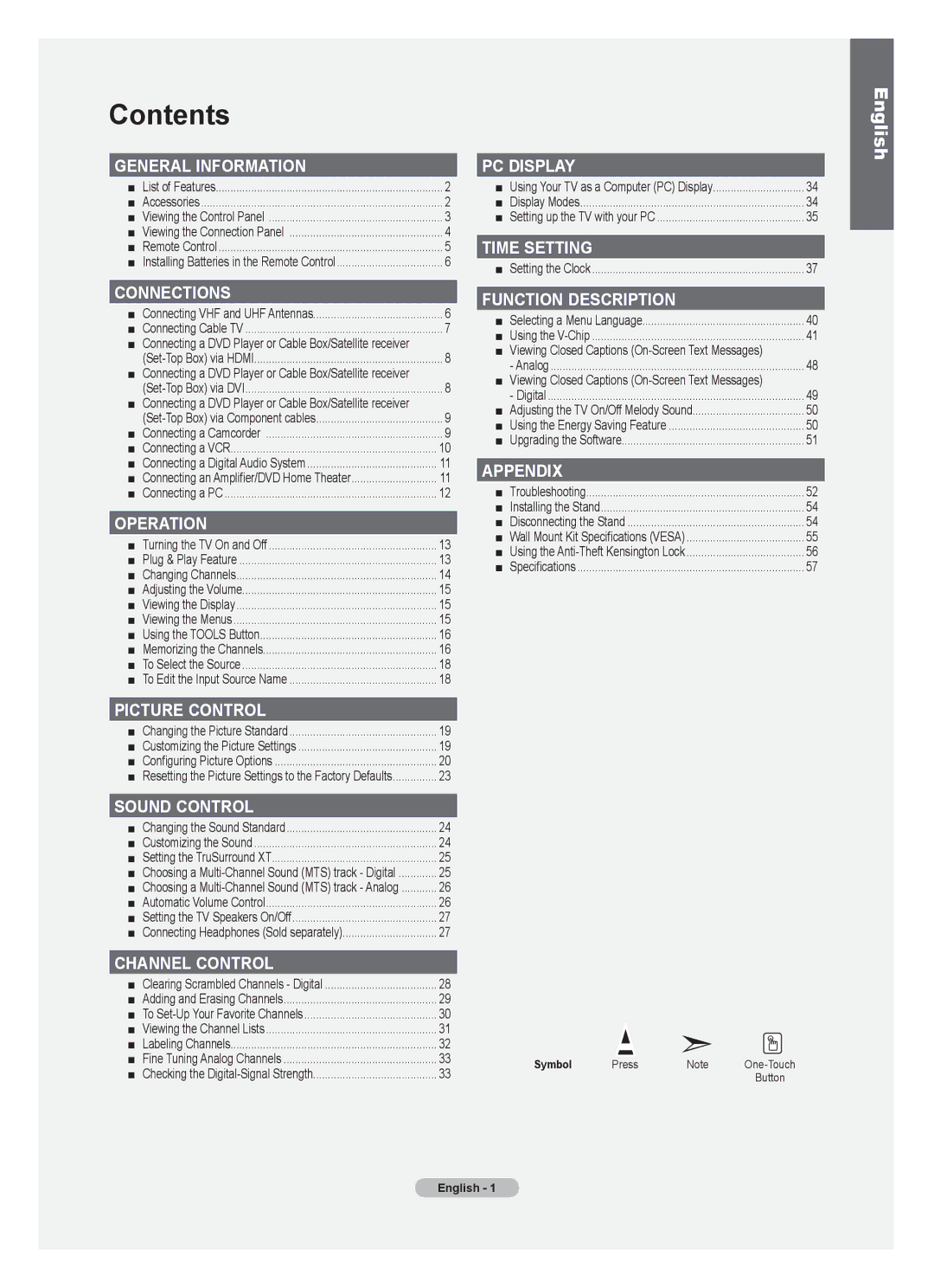 Samsung LN22A330, LN22A0J1D, Series L3 user manual Contents 