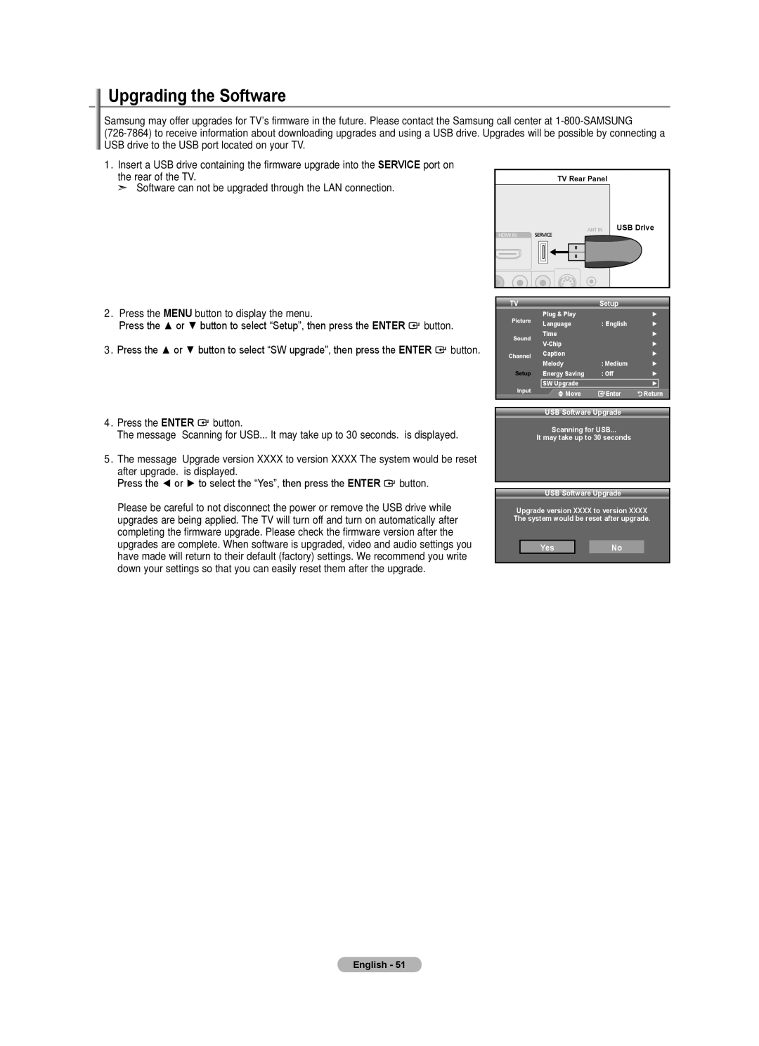 Samsung Series L3, LN22A330, LN22A0J1D user manual Upgrading the Software 