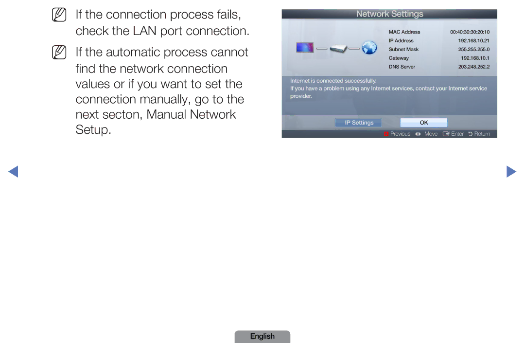 Samsung LN37D550, LN26D450 manual APrevious Move EEnter RReturn 