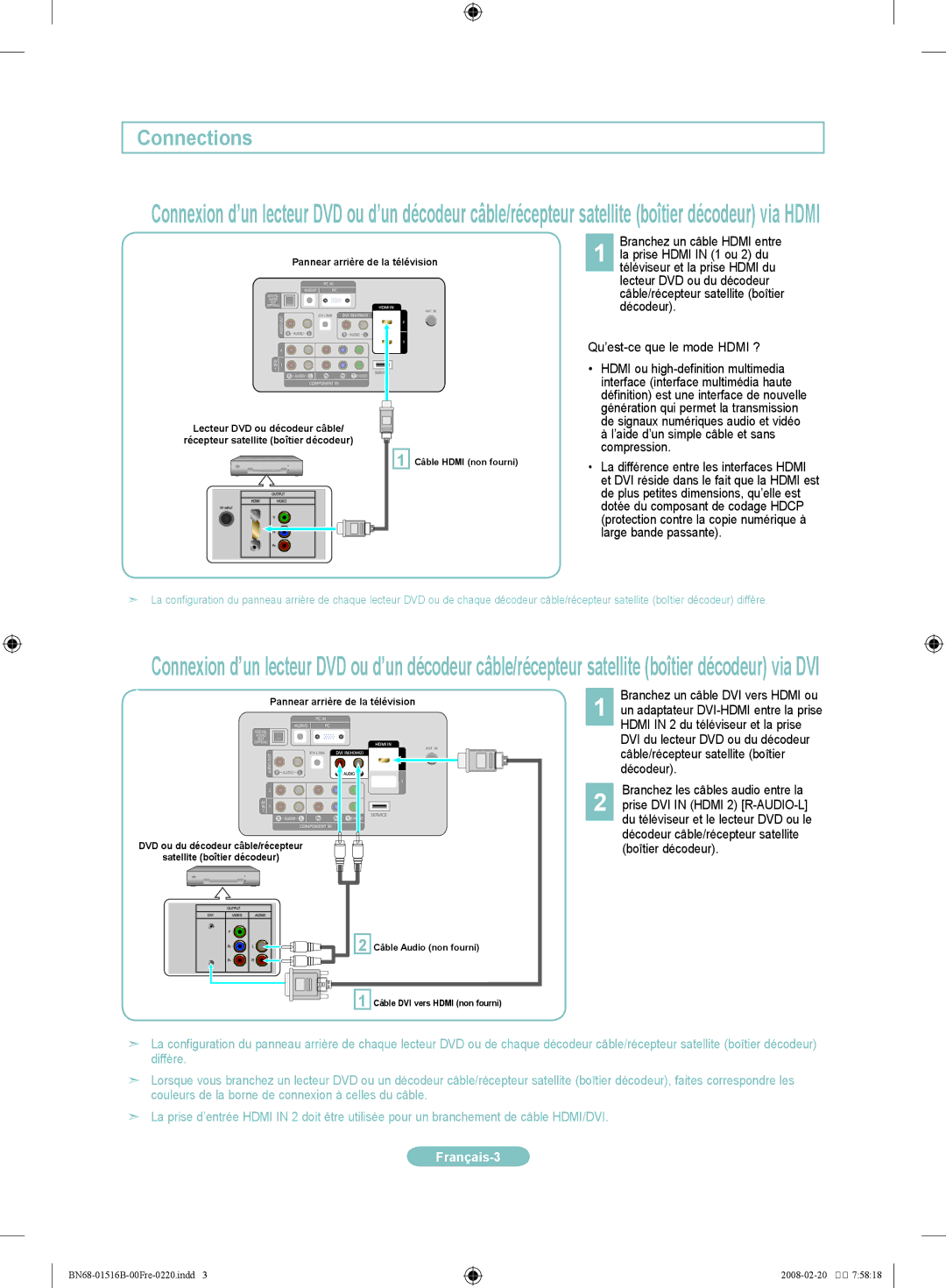 Samsung LN40A330J1D, LN32A330J1D, LN26A330J1D, LN37A330J1D manual Connections 