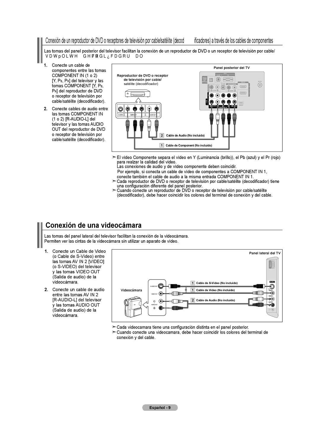 Samsung LN32A540P2D Conexión de una videocámara, Conecte un cable de audio, Entre las tomas AV AUDIO-L del televisor 