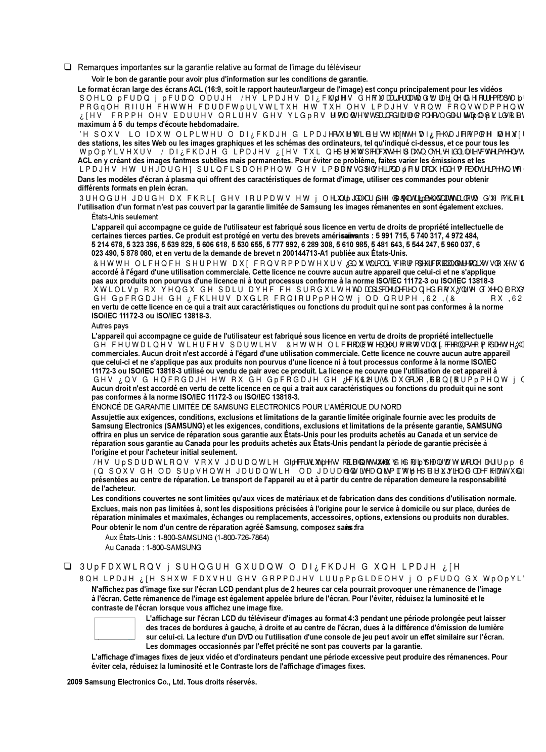 Samsung LN32B350F1D user manual Précautions à prendre durant laffichage dune image fixe, États-Unis seulement, Autres pays 