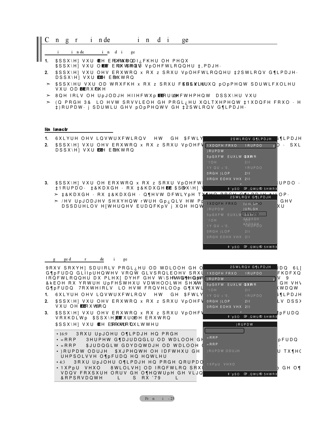 Samsung LN40A630M1F Configuration des options d’image, Activation des options d’image, Sélection de la nuance de couleur 