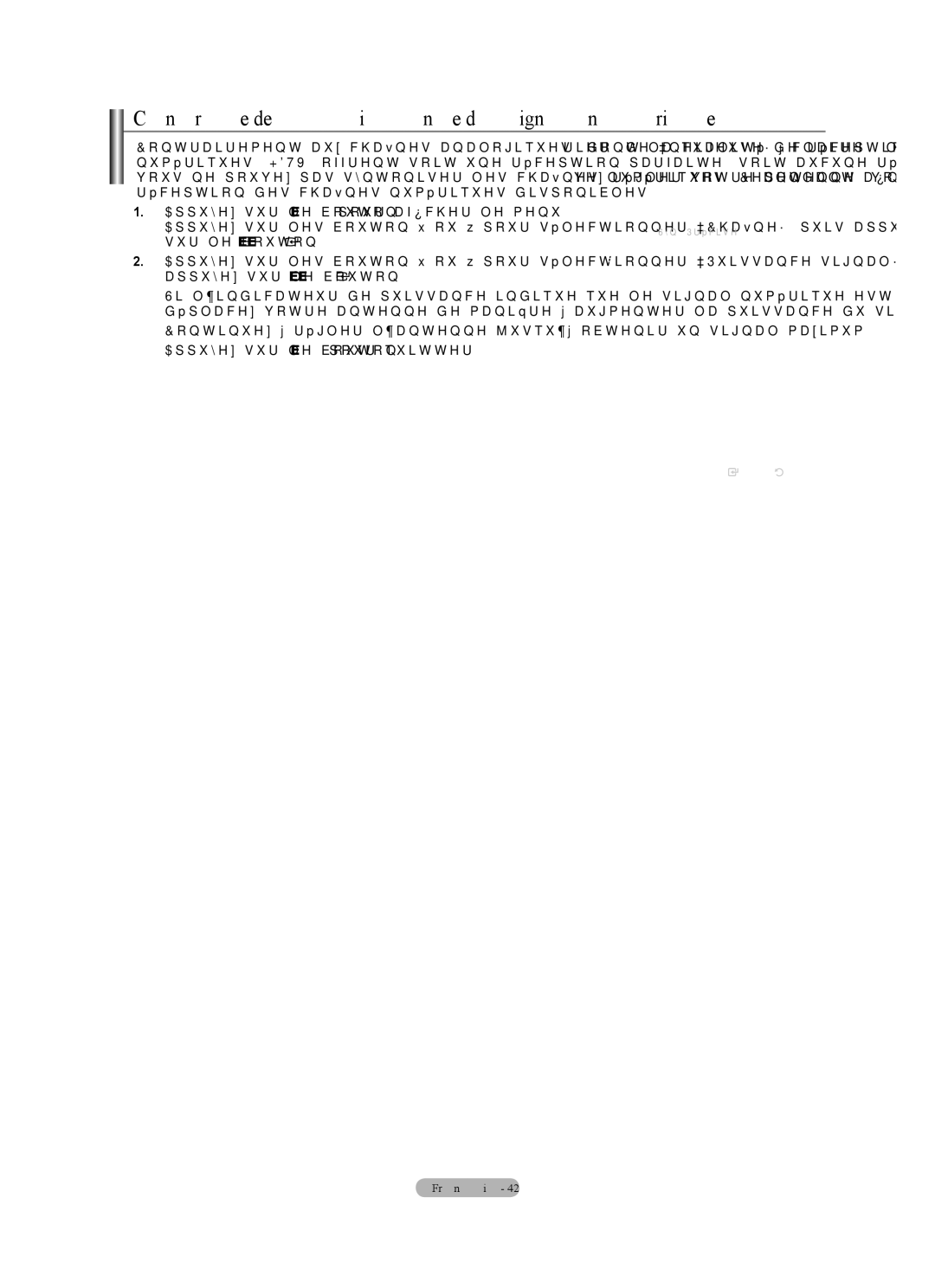 Samsung LN40A630M1F user manual Contrôle de la puissance du signal numérique, Puissance signal 