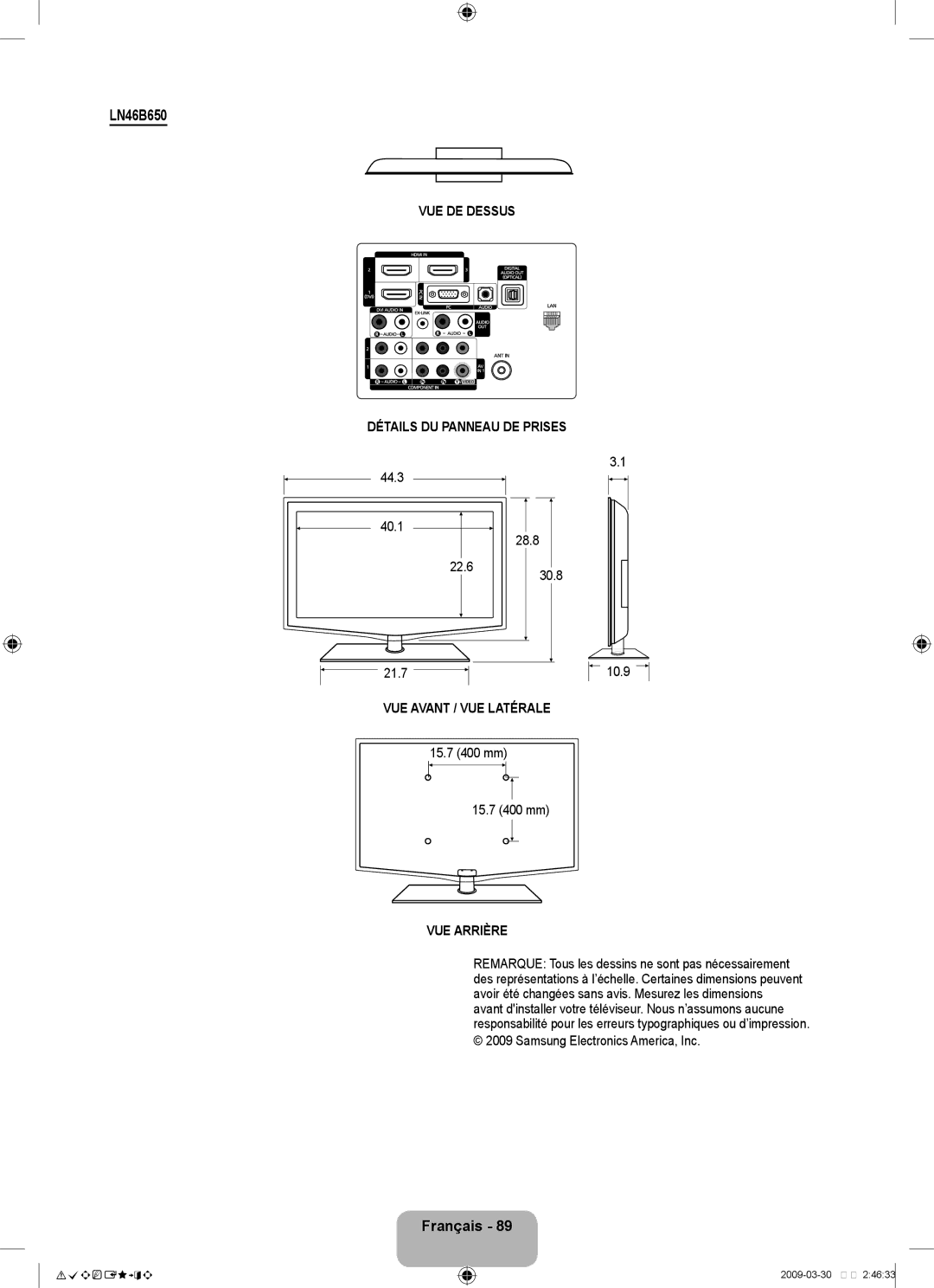 Samsung LN40B60, LN46B60 user manual CanadaBN68-02089E-Fre.indb89 2009-03-30 