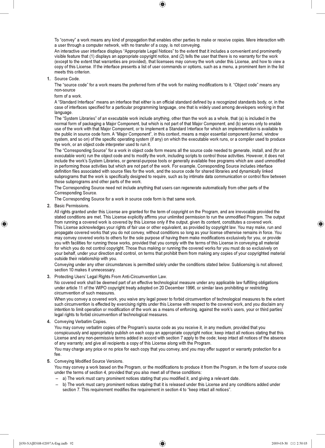 Samsung LN40B60, LN46B60 user manual Conveying Verbatim Copies 