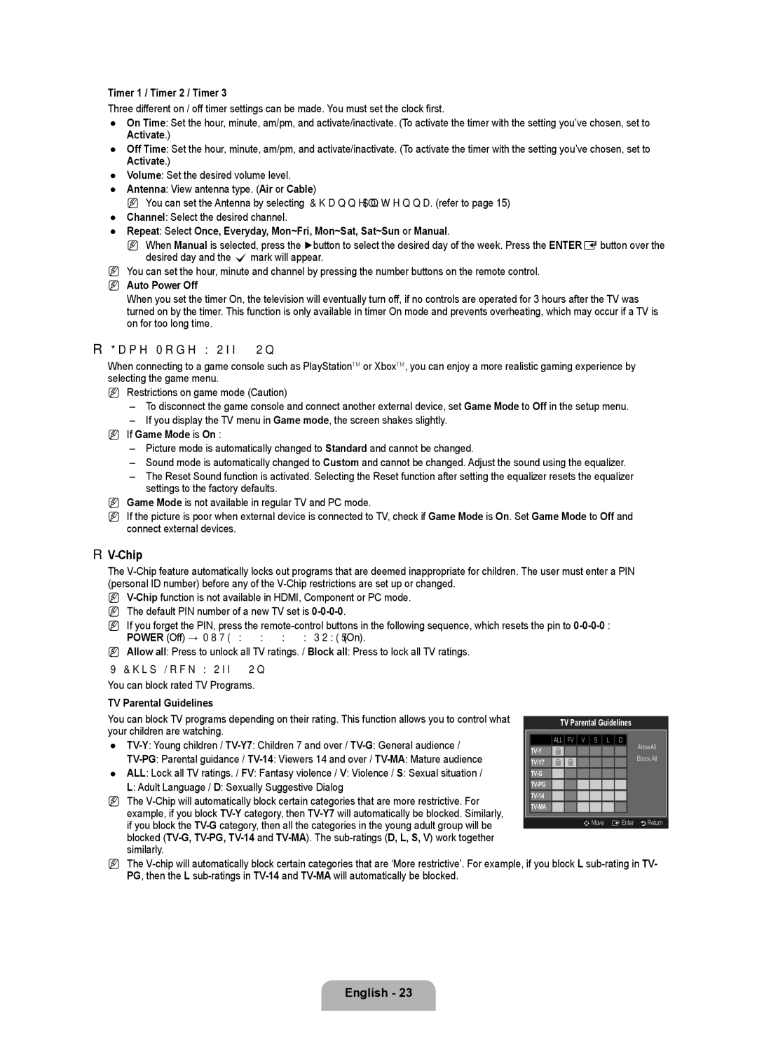 Samsung LN40B500, LN46B500 user manual Game Mode → Off / On, Chip 