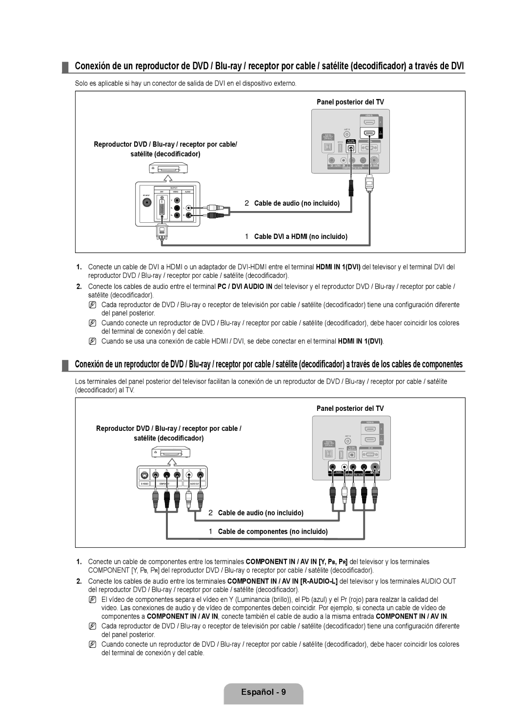 Samsung LN40B500, LN46B500 user manual Español  