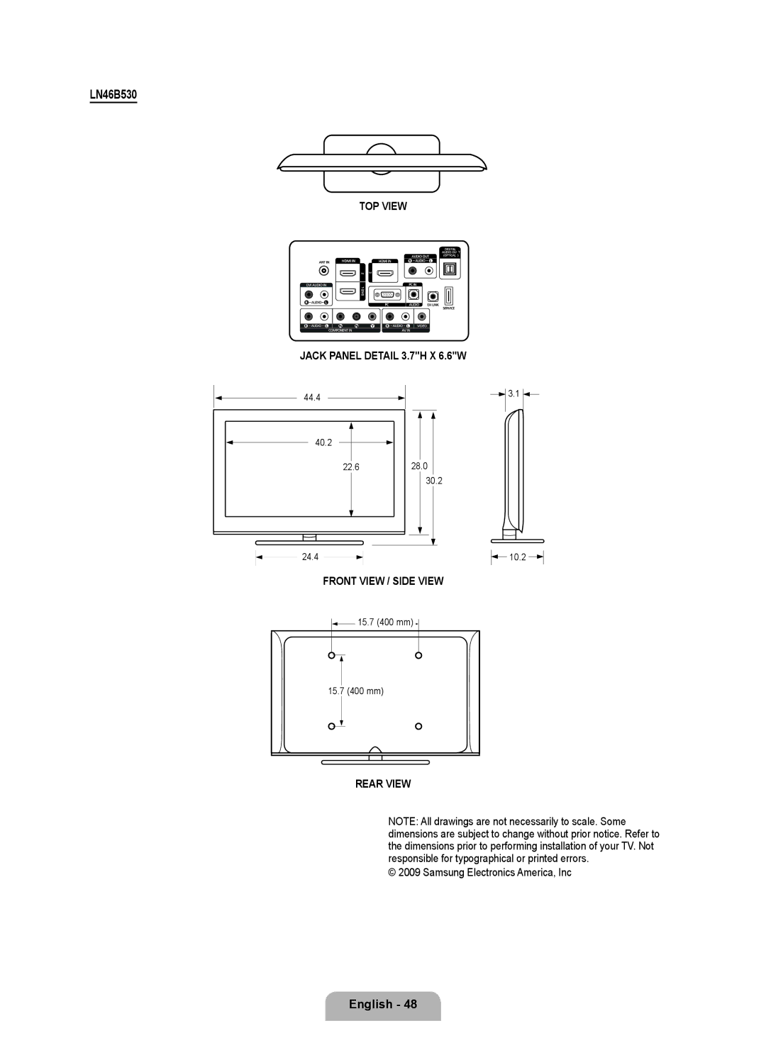 Samsung LN46B530, LN52B530, LN40B530, LN32B530, LN37B530 user manual 