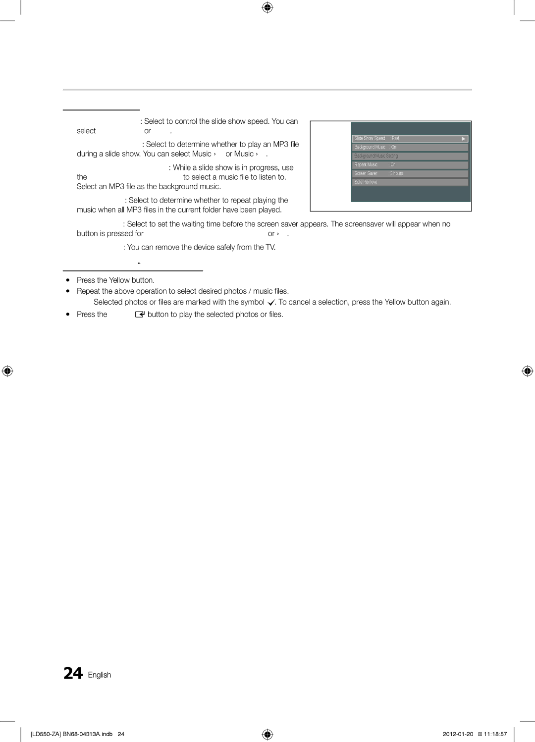 Samsung LN46E550 user manual Setup 