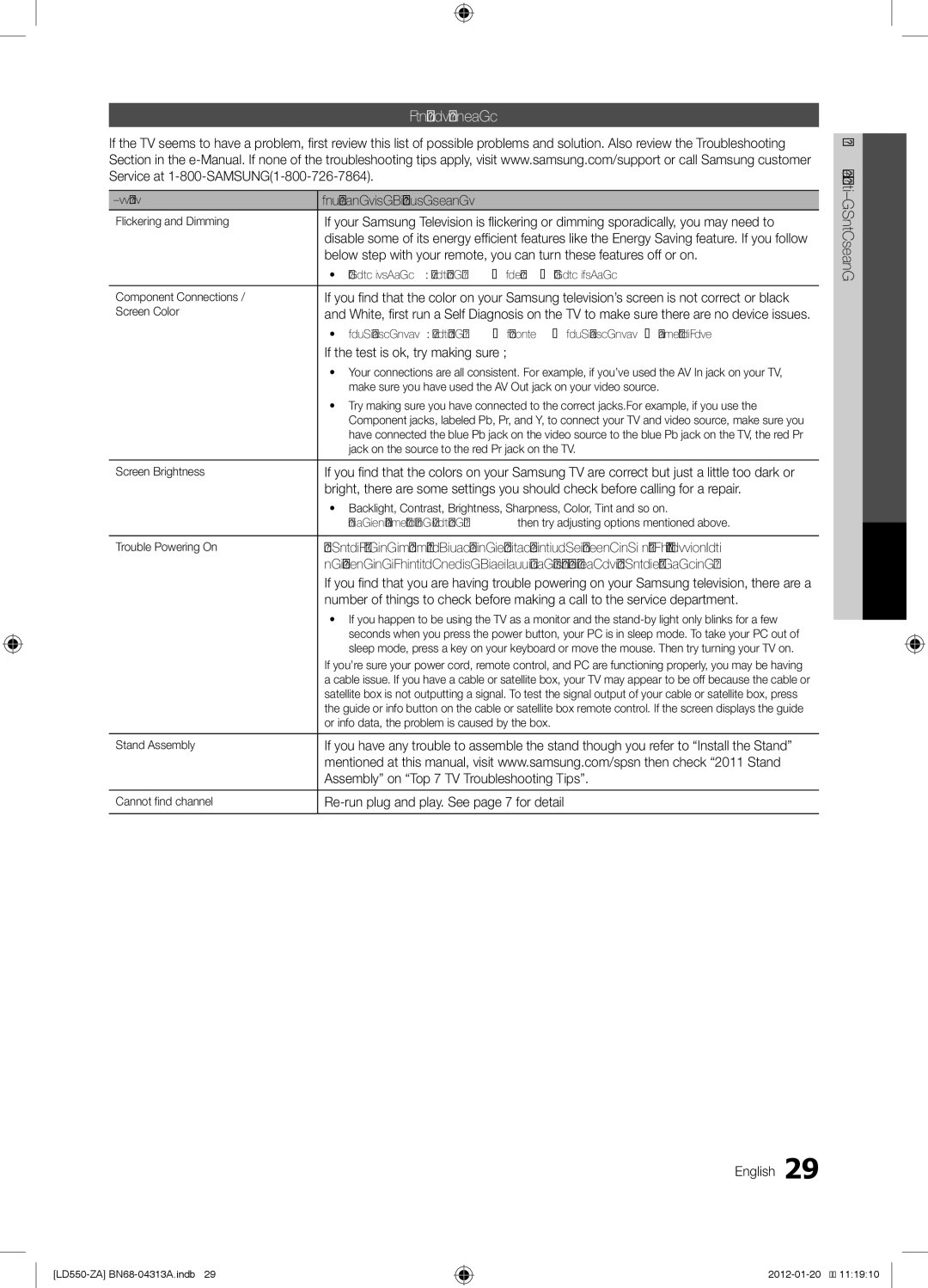 Samsung LN46E550 user manual Troubleshooting 