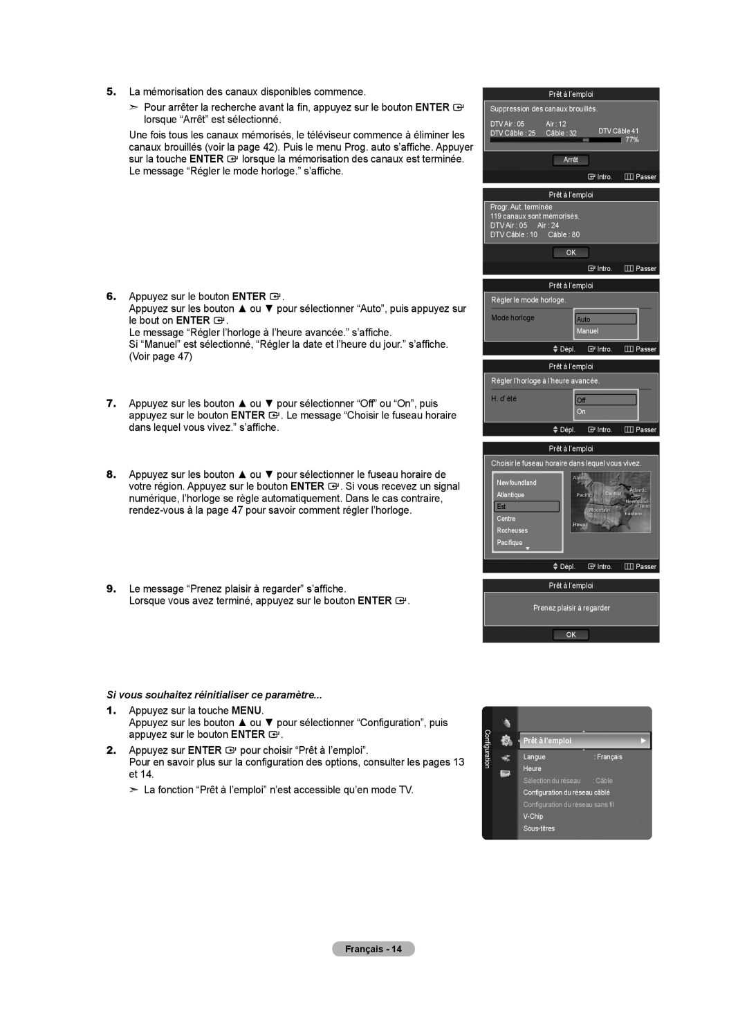 Samsung LN52A650A1F user manual Prêt à l’emploi 