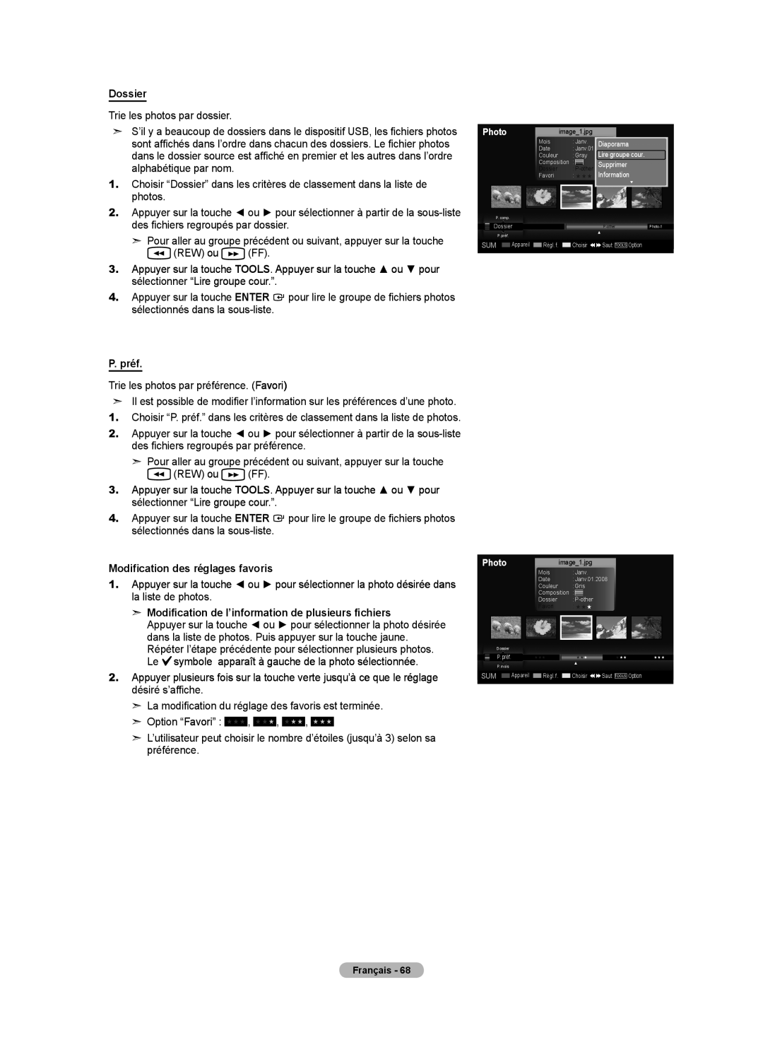 Samsung LN52A650A1F user manual Dossier, Préf 