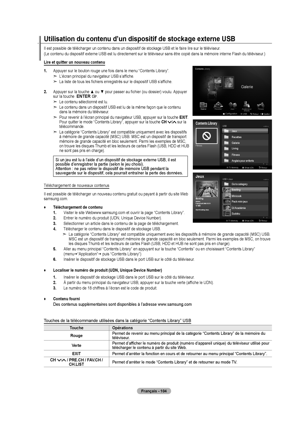 Samsung LN46A750R1F Lire et quitter un nouveau contenu, Localiser le numéro de produit UDN, Unique Device Number 