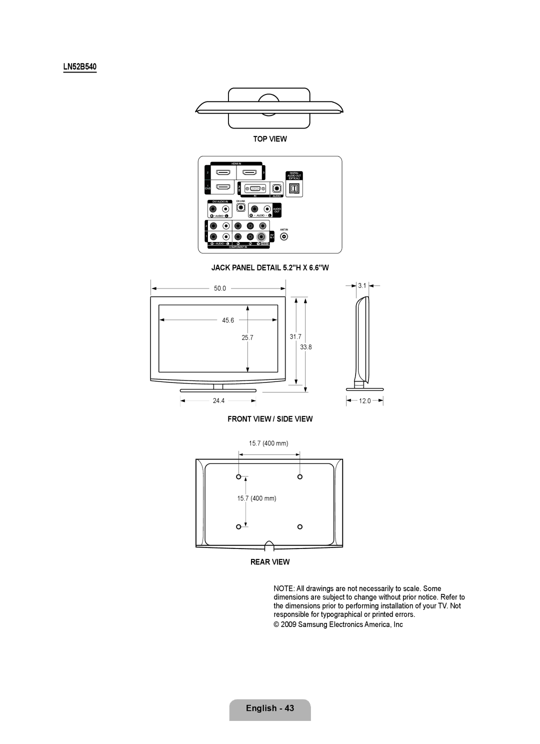 Samsung LN52B540, LN40B540, LN46B540 user manual 