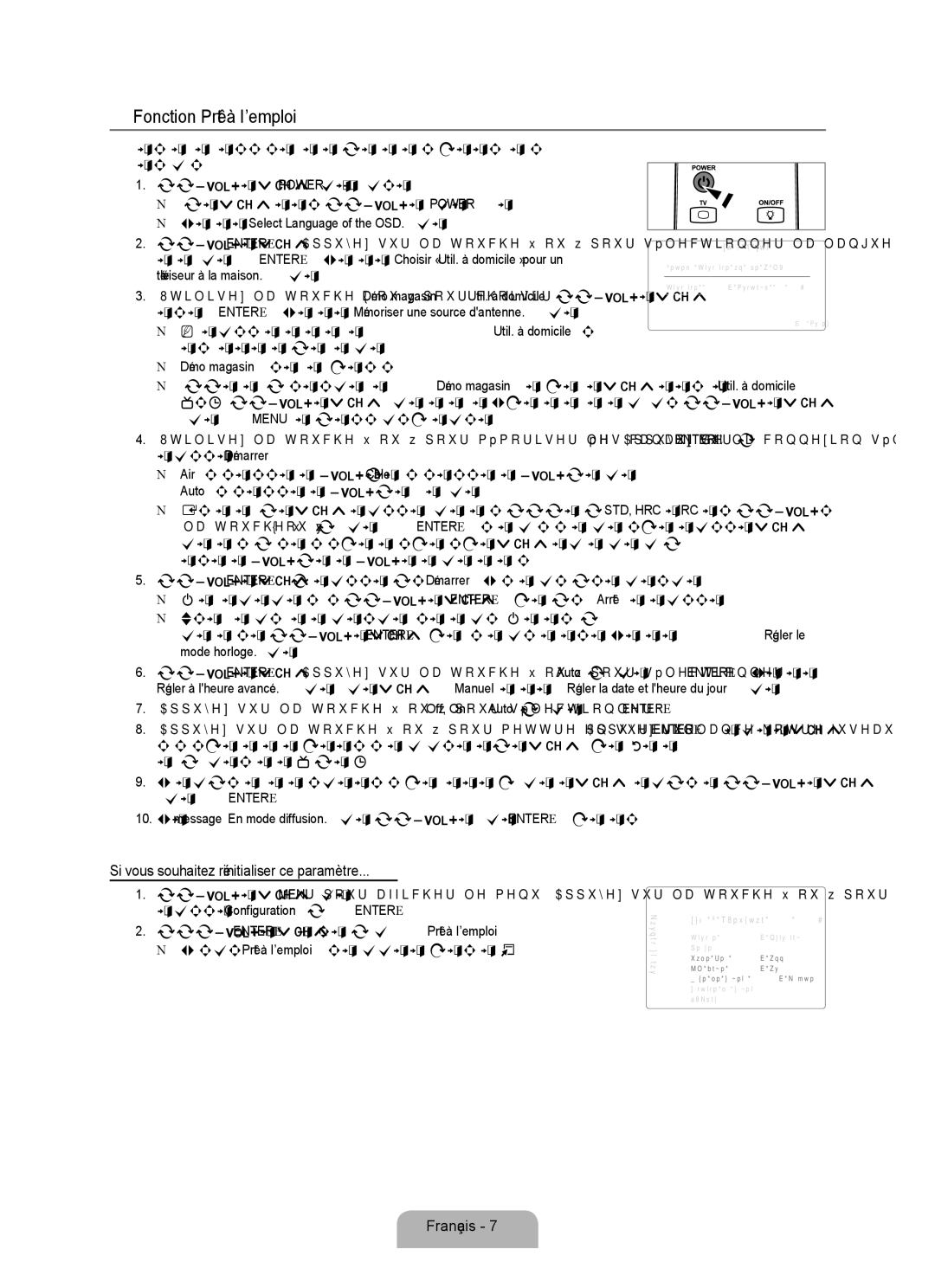 Samsung LN46B640, LN55B640, LN52B630, LN37B650 Fonction Prêt à I’emploi, Si vous souhaitez réinitialiser ce paramètre 