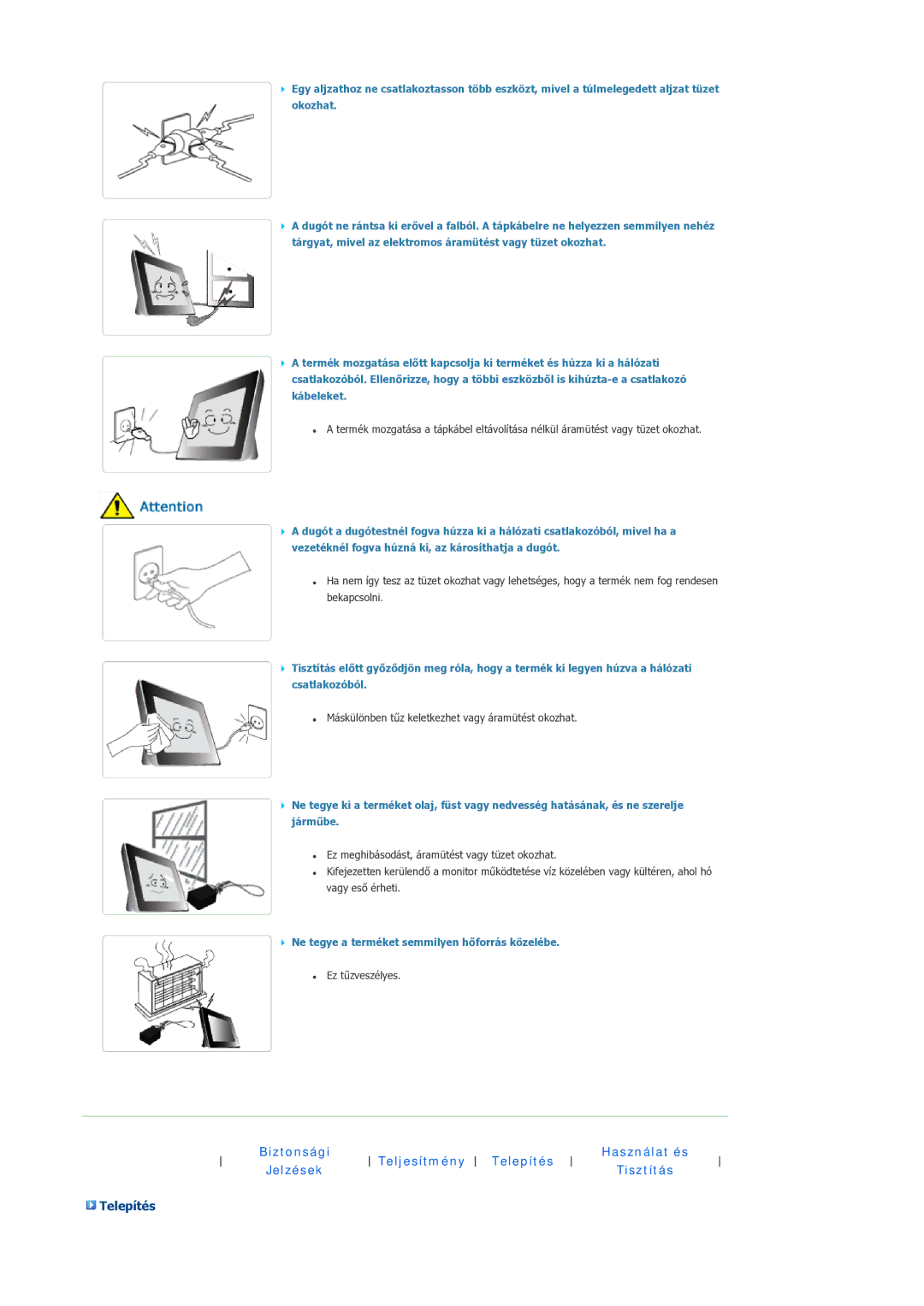 Samsung LP07MNLABTSEN manual Telepítés 