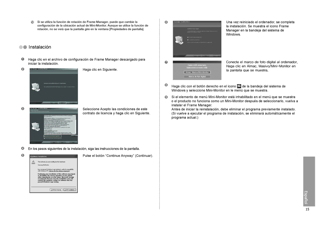 Samsung LP10IPLSBTZEN, LP08IPLEBTZEN, LP08IPLSBTZEN manual Instalación 