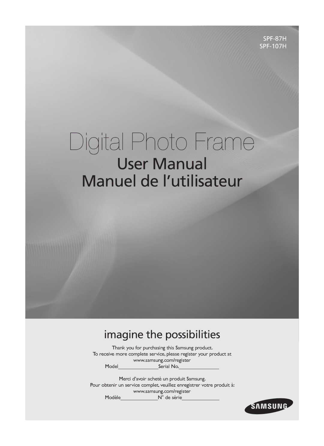 Samsung LP08IPLEBTZEN, LP10IPLSBTZEN, LP08IPLSBTZEN manual Digital Photo Frame 