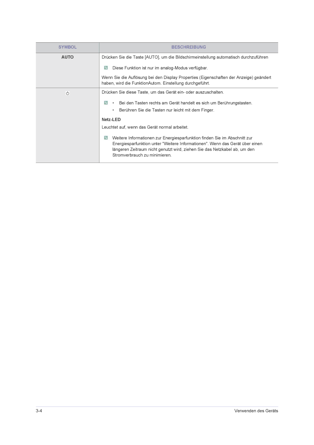 Samsung LS23NVMAB5/EN, LS-F2380MAH/KR, LS23NVMAH5/EN manual Auto, Netz-LED 