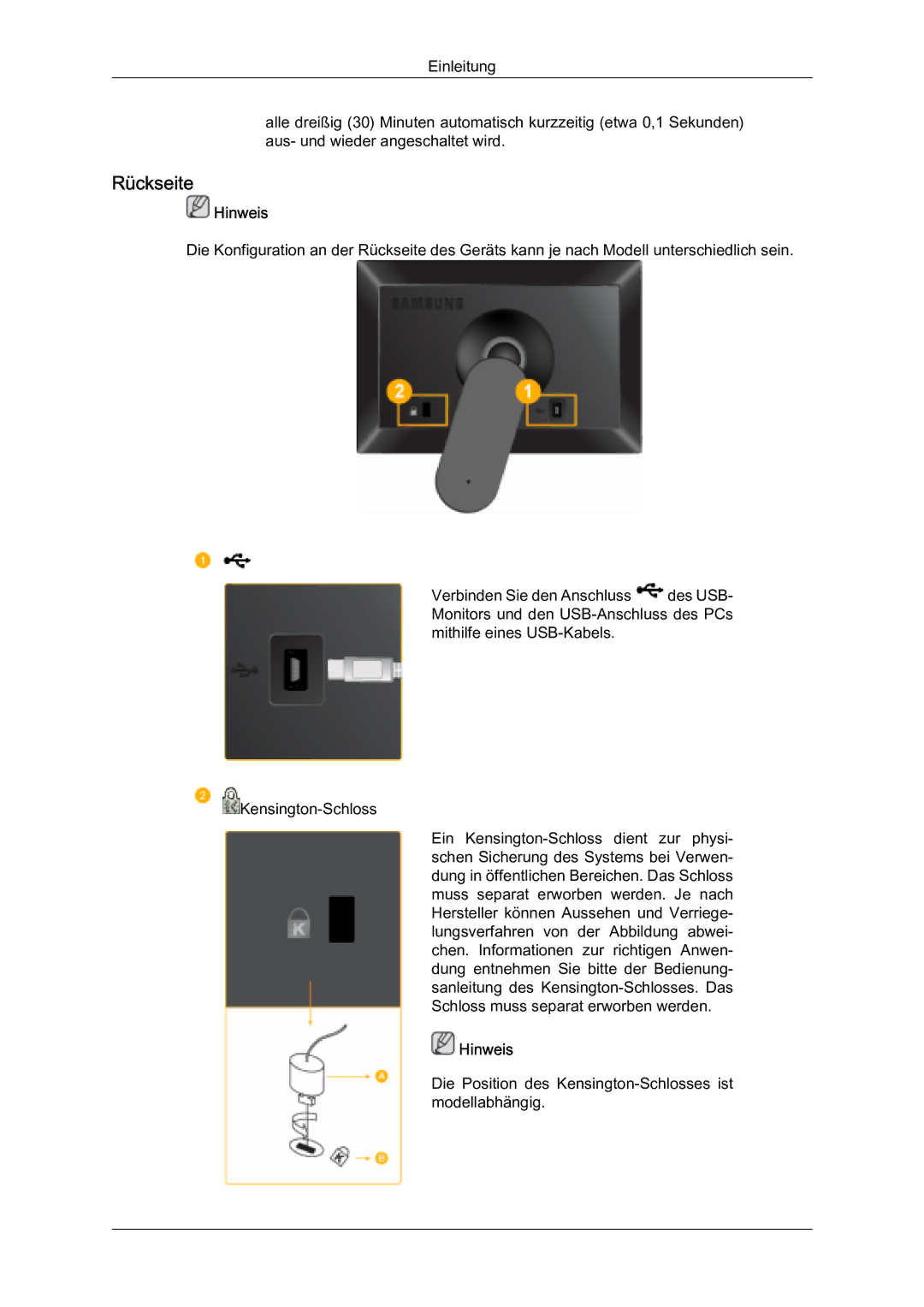 Samsung LS07LDPSF/EN manual Rückseite 